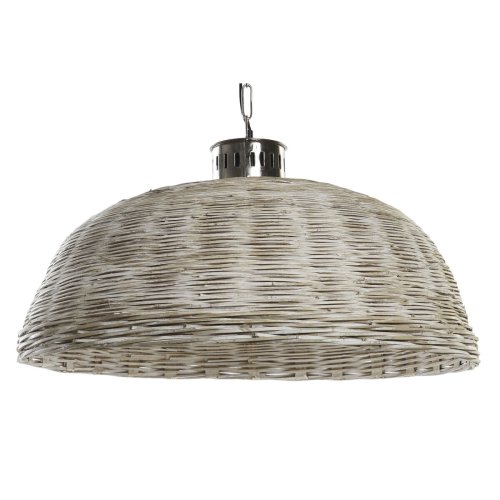 Taklampa DKD Home Decor Silvrig Naturell Metall 50 W 80 x 80 x 4