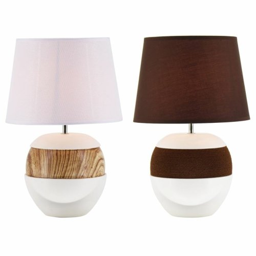 Bordslampa DKD Home Decor Keramik Polyester Snre (28 x 28 x 43