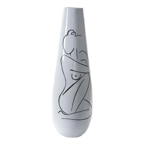Vas DKD Home Decor Abstrakt Vit Harts Modern (31.5 x 31.5 x 95.5