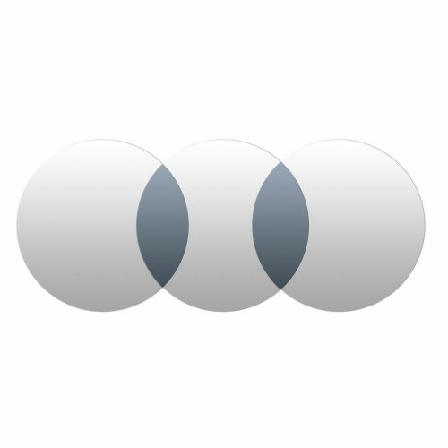 Vggspegel DKD Home Decor Svart Modern Cirklar 118,5 x 2 x 50 cm