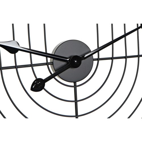 Vggklocka DKD Home Decor Svart Gyllene Metall 60 x 3 x 60 cm Mo
