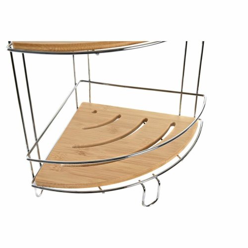 Badrumshyllor DKD Home Decor Bambu Aluminium Rostfri krommetall