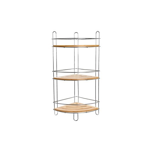 Badrumshyllor DKD Home Decor Bambu Aluminium Rostfri krommetall