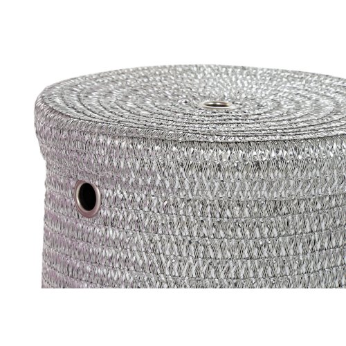 Multifunktionell korg DKD Home Decor Gr Rosa polypropen 42 x 42