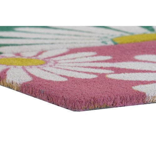 Drrmatta DKD Home Decor Rosa Gummi Mint Vit Gul 2 antal Kokosfi
