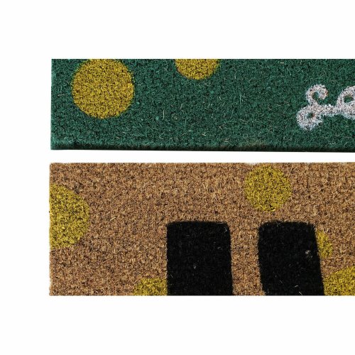 Drrmatta DKD Home Decor Svart Brun Gummi Vit Grn 2 antal Kokos
