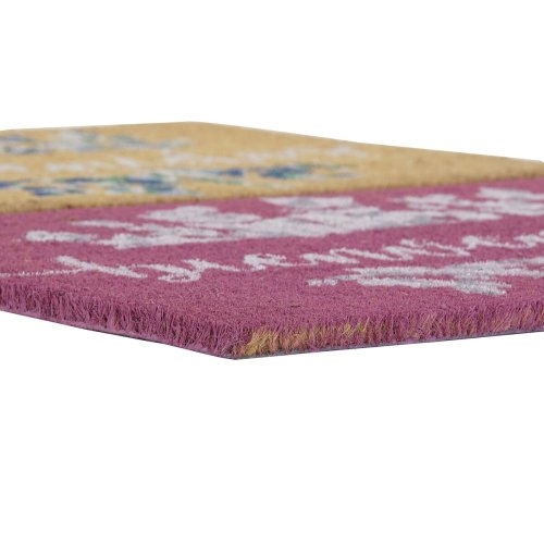 Drrmatta DKD Home Decor Gr Rosa Brun Gummi Vit 2 antal Kokosfi