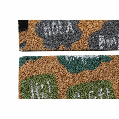 Drrmatta DKD Home Decor Svart Gr Brun Gummi Mint 2 antal Kokos