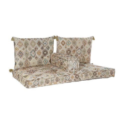 2-mans soffa DKD Home Decor Gul Brun Beige 145 x 76 x 13 cm
