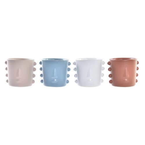 Kruka DKD Home Decor Ansikte Stengods (15 x 13 x 12,5 cm) (4 ant