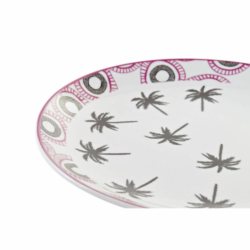 Servissats DKD Home Decor Bl Multicolour Turkos Porslin Kolonia