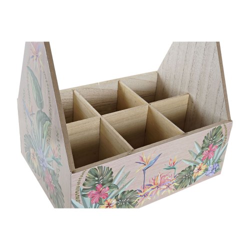 Flaskstll DKD Home Decor Multicolour Tr MDF 24 x 16,5 x 25 cm