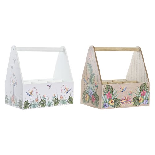 Flaskstll DKD Home Decor Multicolour Tr MDF 24 x 16,5 x 25 cm