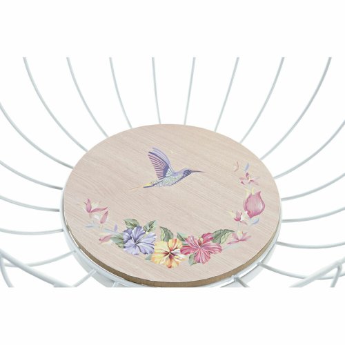 Fruktskl DKD Home Decor Multicolour Metall Tr MDF 28 x 28 x 11