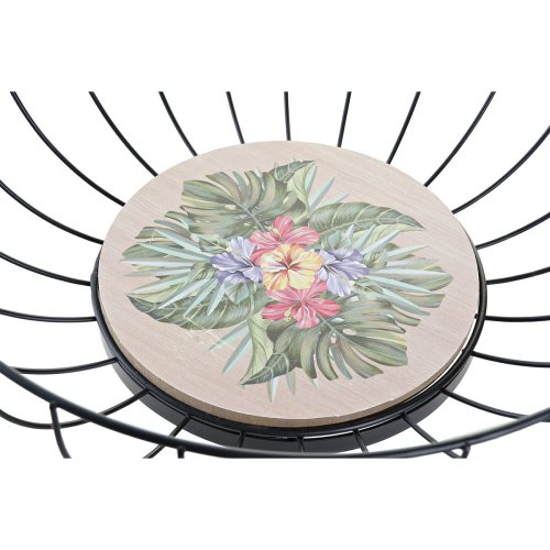 Fruktskl DKD Home Decor Multicolour Metall Tr MDF 28 x 28 x 11
