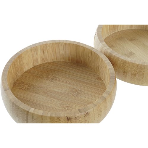 Salladsskl DKD Home Decor Naturell Bambu 20 x 20 x 5 cm