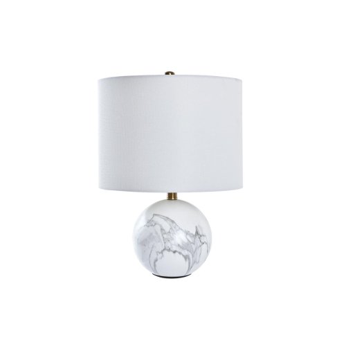 Bordslampa DKD Home Decor Vit Gyllene Metall 50 W 220 V 36 x 36