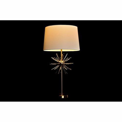 Bordslampa DKD Home Decor Gyllene Metall Vit 41 x 41 x 80 cm 220