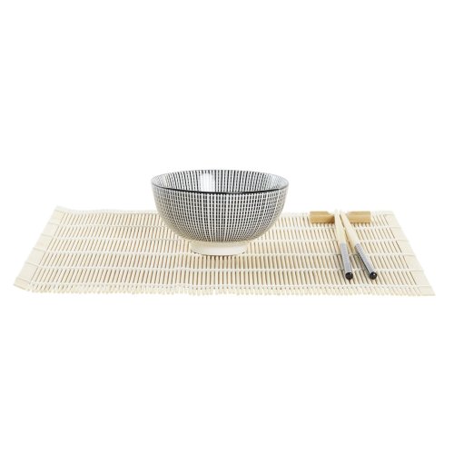 Sushiset DKD Home Decor 14,5 x 14,5 x 31 cm Svart Stengods Orien