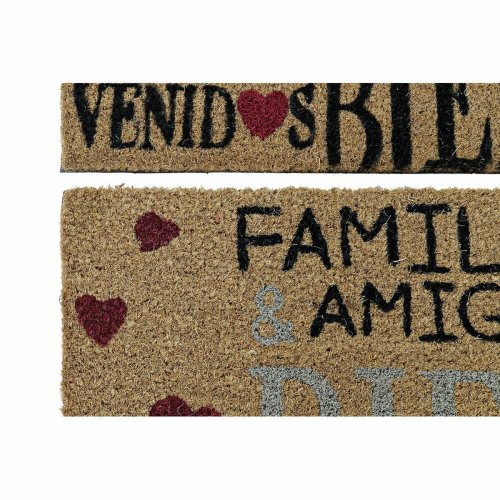 Drrmatta DKD Home Decor Rd Svart Brun Gummi 2 antal Urban Koko