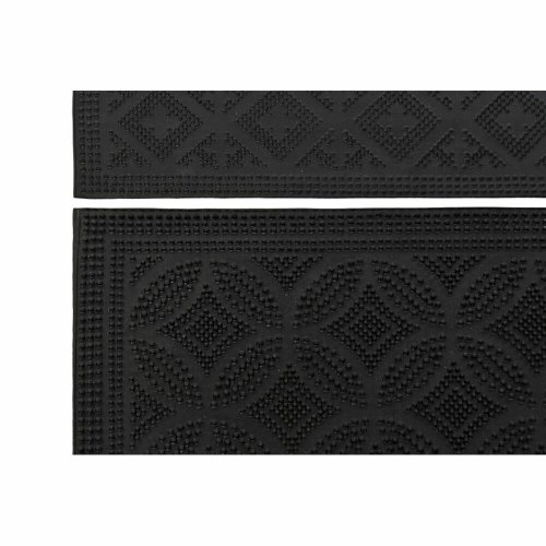 Drrmatta DKD Home Decor Svart Gummi 2 antal (60 x 40 x 0,3 cm)