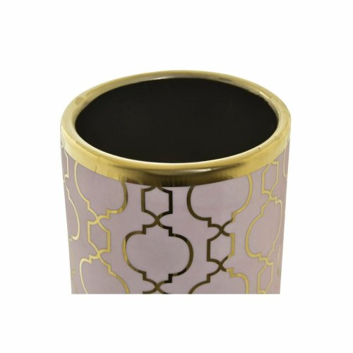 Vas DKD Home Decor Rosa Gyllene Porslin Orientalisk Kromad 14 x
