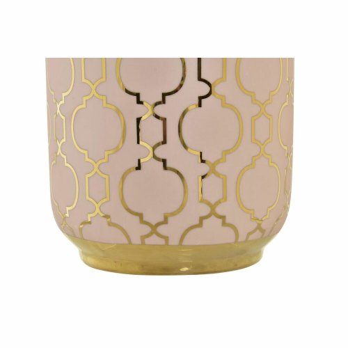Vas DKD Home Decor Porslin Rosa Gyllene Orientalisk (15 x 15 x 4