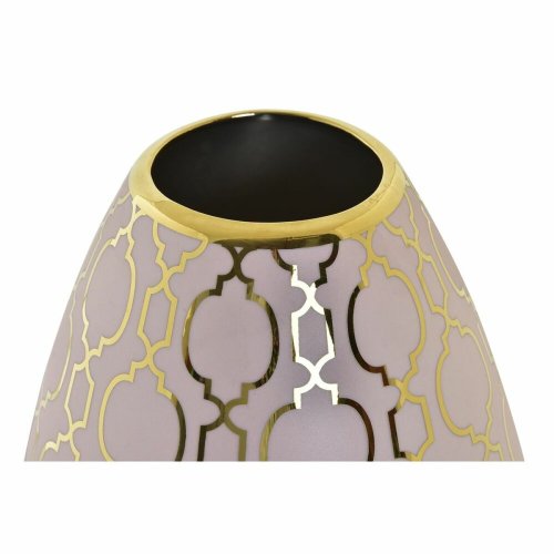 Vas DKD Home Decor Porslin Rosa Gyllene Orientalisk (18 x 18 x 2