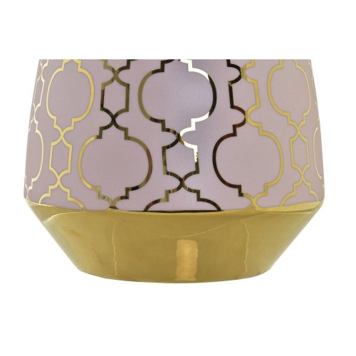 Vas DKD Home Decor Porslin Rosa Gyllene Orientalisk (18 x 18 x 2