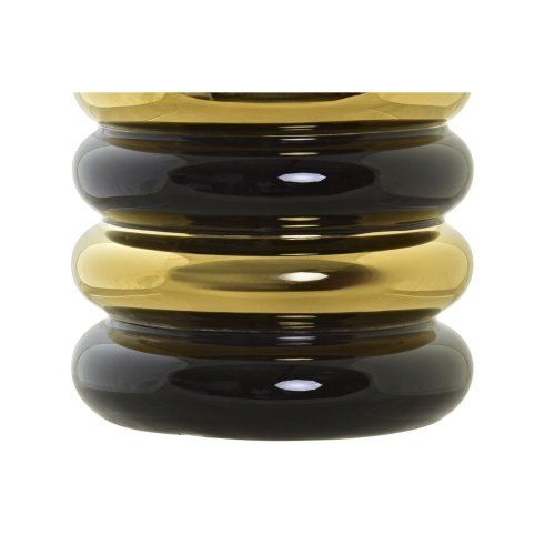 Vas DKD Home Decor Porslin Svart Gyllene Dvobarvna Modern 15 x 1