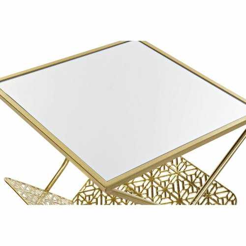 Tidningsstll DKD Home Decor Gyllene Metall Speglar 45 x 45 x 55