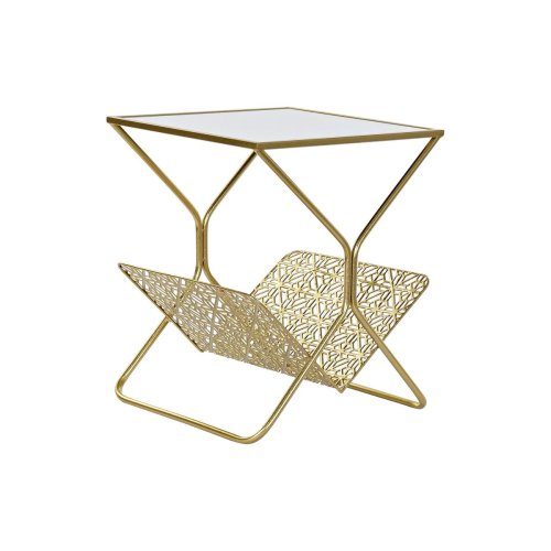 Tidningsstll DKD Home Decor Gyllene Metall Speglar 45 x 45 x 55