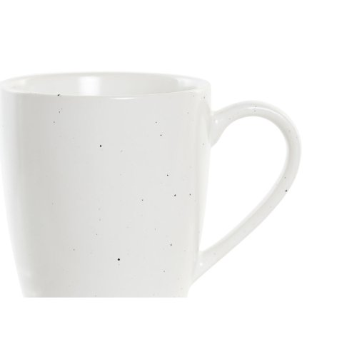 Set med 4 muggar DKD Home Decor Vit Naturell Gummitr Stengods 3