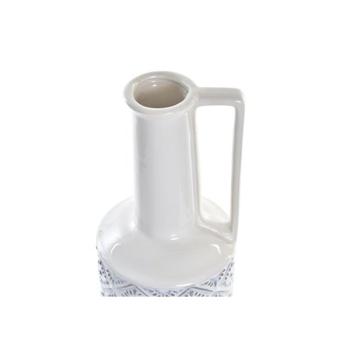 Vas DKD Home Decor 14 x 14 x 45 cm Porslin Bl Vit Medelhavs