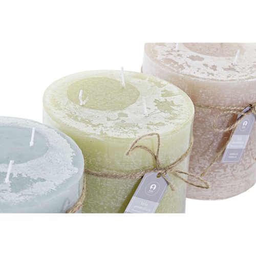 Ljus DKD Home Decor Vanilj Vax Grundlggande (12 x 12 x 12 cm) (