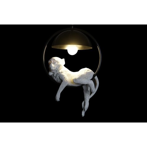 Taklampa DKD Home Decor Vit Gyllene Metall Harts 50 W 29,5 x 20