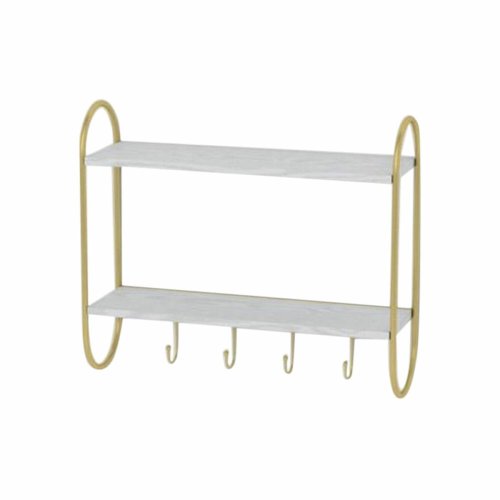 Vggmonterad rockhngare DKD Home Decor Metall MDF Glam (50 x 15
