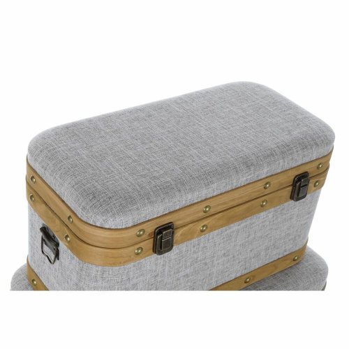 Koffertset DKD Home Decor 60 x 36 x 34 cm Naturell Gr Tr