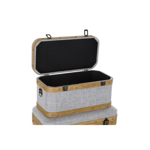 Koffertset DKD Home Decor 60 x 36 x 34 cm Naturell Gr Tr