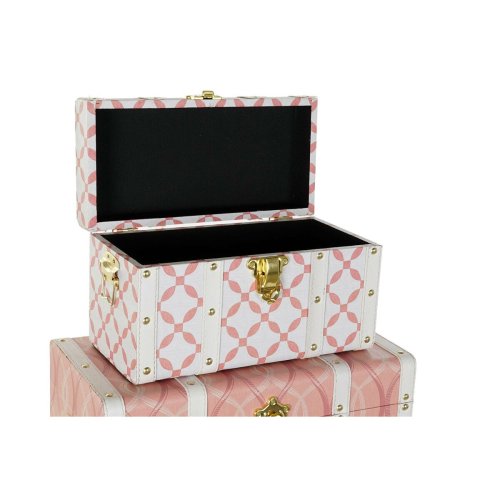 Koffertset DKD Home Decor Polyuretan Tr MDF (60 x 35 x 41 cm)