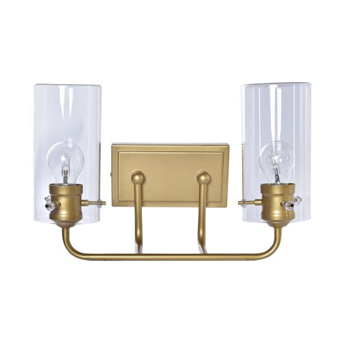 Vgglampa DKD Home Decor Glas Gyllene Metall 220 V 50 W (41 x 17