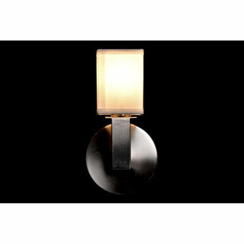 Vgglampa DKD Home Decor Silvrig Metall Polyester Vit 220 V 40 W