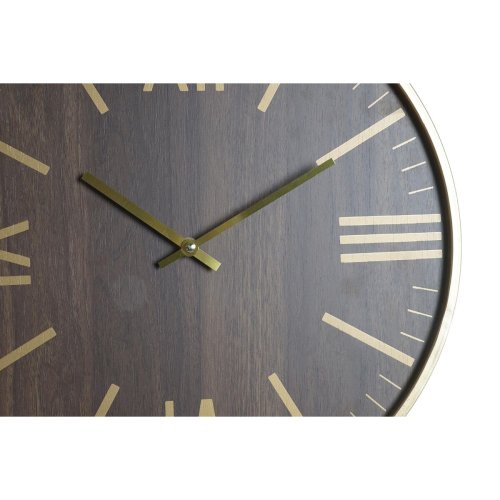 Vggklocka DKD Home Decor 40 x 4 x 40 cm Svart Brun Jrn Pendyl