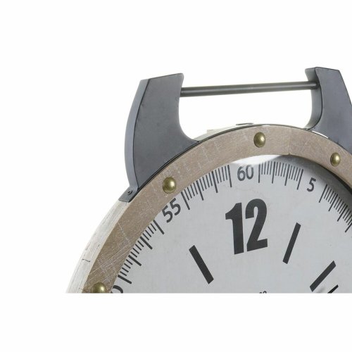 Vggklocka DKD Home Decor Naturell MDF Vit Jrn (52 x 5 x 60 cm)
