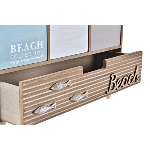 Smyckeskrin DKD Home Decor Tr Brun Turkos 34 x 14 x 24 cm