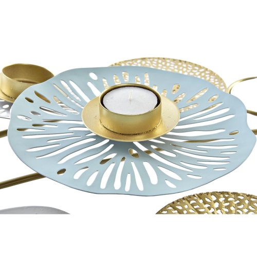 Kandelaber DKD Home Decor Speglar Gyllene Metall Mint Waterlily