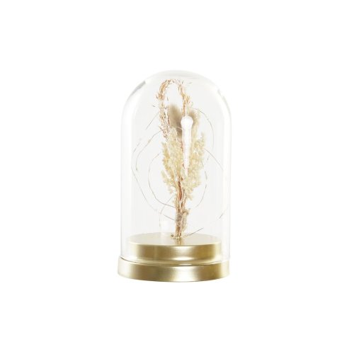 Belysning dekoration DKD Home Decor Metall Glas Blomster 30 x 40