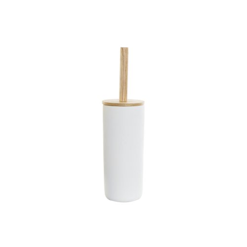 Toalettborste DKD Home Decor 10 x 10 x 38 cm Naturell Vit Stengo
