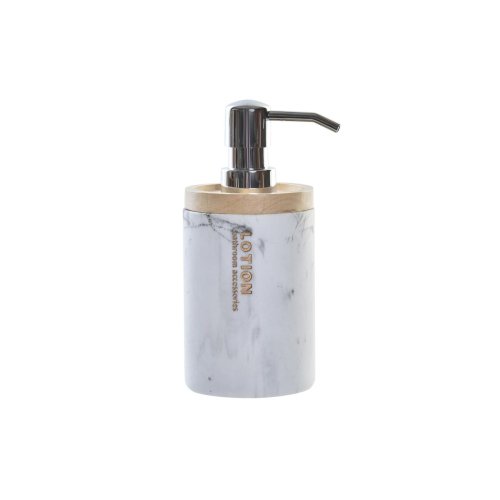 Tvldispenser DKD Home Decor Marmor Vit Naturell Harts Gummi Pla