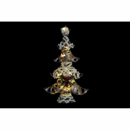 Julgran DKD Home Decor Gyllene Vit Rattan (32 x 10 x 56 cm) (2 a